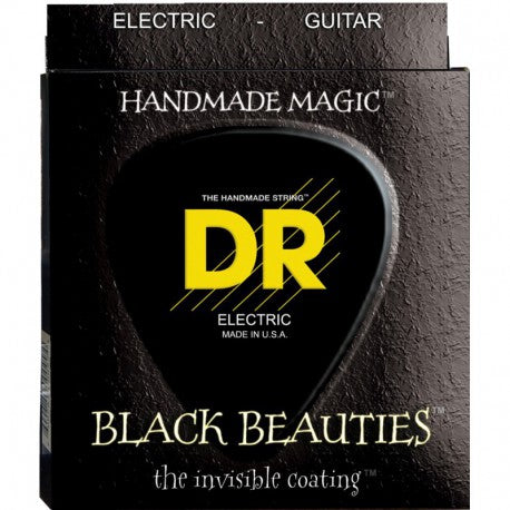 DR Strings BKE7-10 (7 String Medium) - BLACK BEAUTIES - BLACK Coated Electric: 10, 13, 17, 26, 36, 46, 56