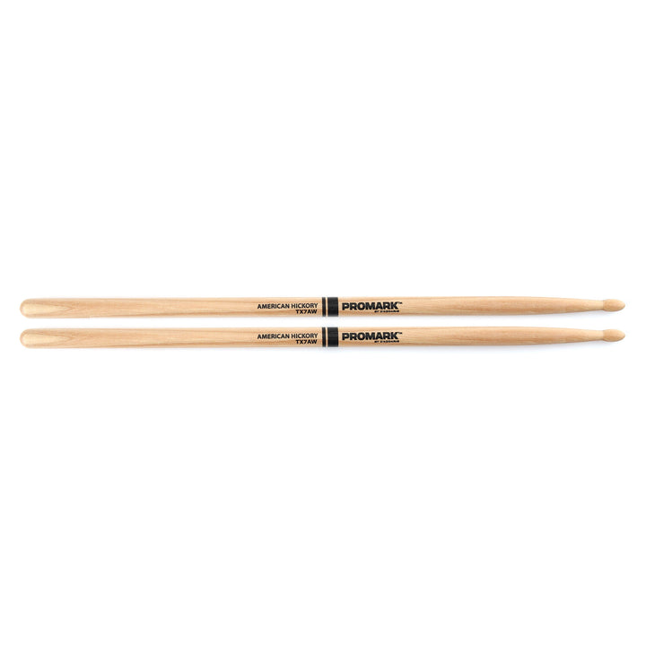Promark TX7AW -Promark American Hickory 7A Wood Tip Drumsticks