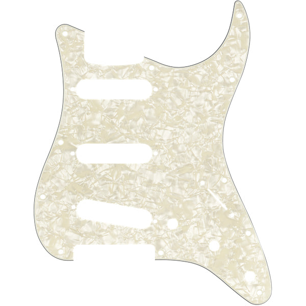 Fender Pickguard for Stratocaster S/S/S 11-Hole Mount 4-Ply - Aged White Pearl