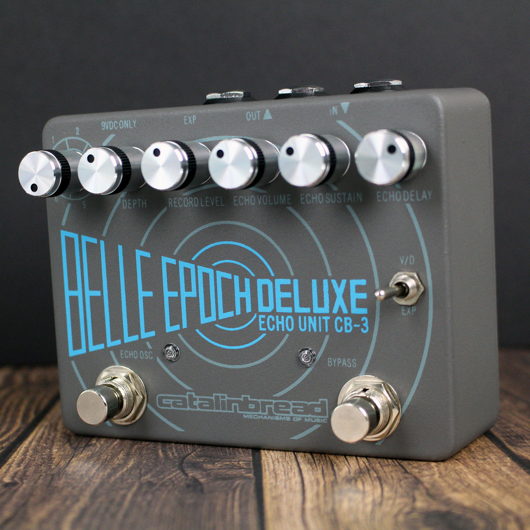 Catalinbread Belle Epoch Deluxe Echo Unit CB-3 Guitar Pedal (Grey and Blue)