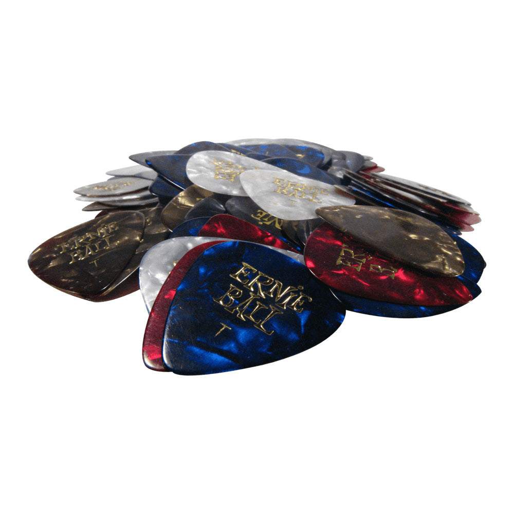 Ernie Ball Guitar Picks Pearloid (Bag of 144) - Thin Assorted
