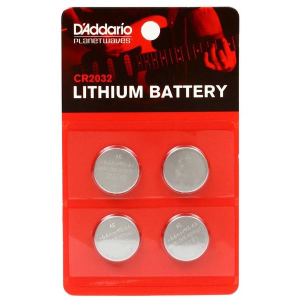 D'Addario PW-CR2032-04 - CR2032 BATTERY, 4-PACK