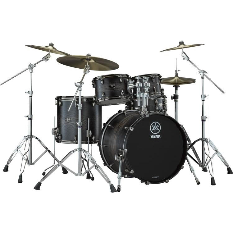 Yamaha Live Custom Hybrid Oak 5-Piece Shell Pack 22” Bass w/ Snare - Uzu Charcoal Sunburst
