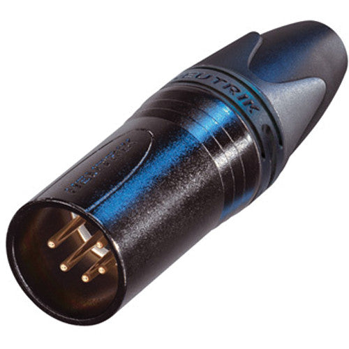 Neutrik NC5MXX-B - 5 Pin Black Male Inline XLR with Gold Contacts