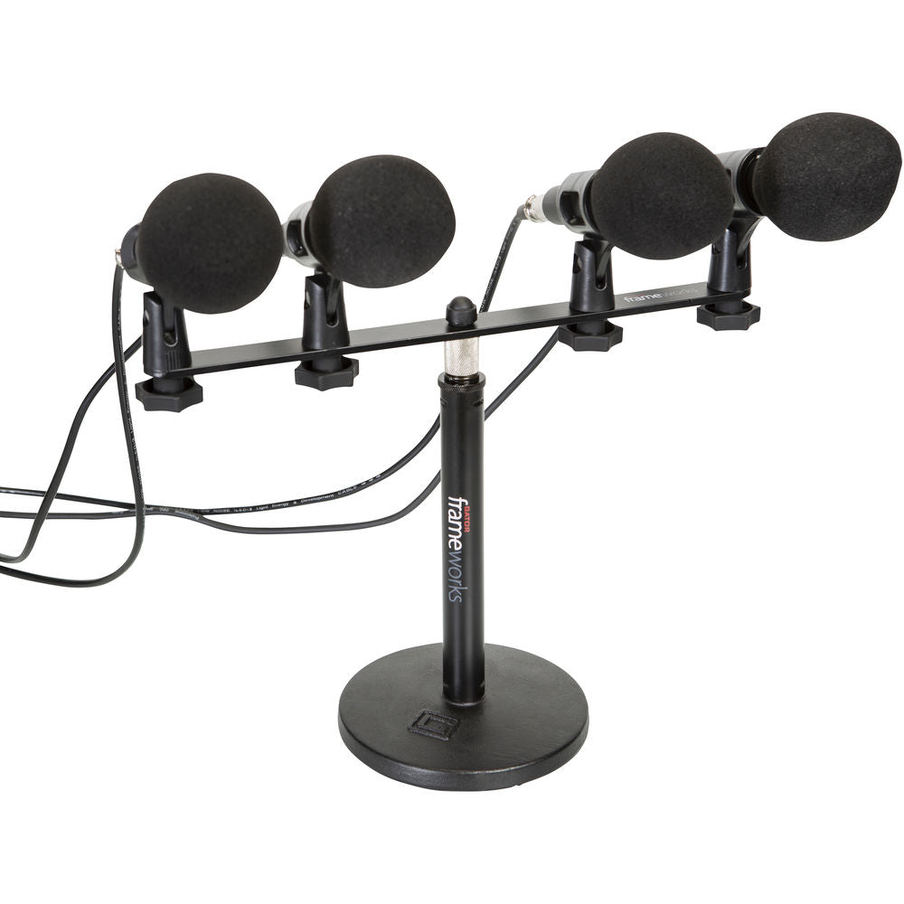 Gator Frameworks Mic Mount Bar for 1-4 Microphones
