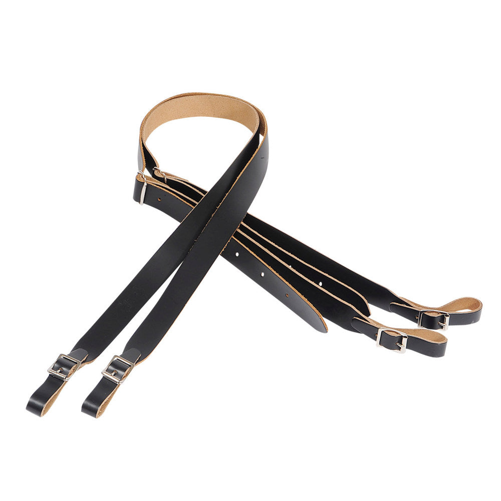 Levy's M18-BLK Genuine Leather Accordion Straps