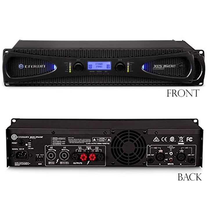 Crown XLS1502 Power Amplifier 1500-Watt w/ Cross-Over & Limiter