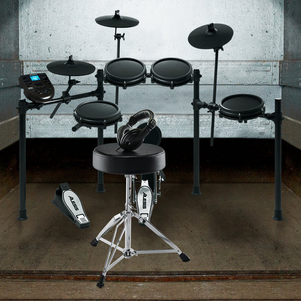 Alesis Drum Essentials Bundle Throne and Headphone Accessory Pack