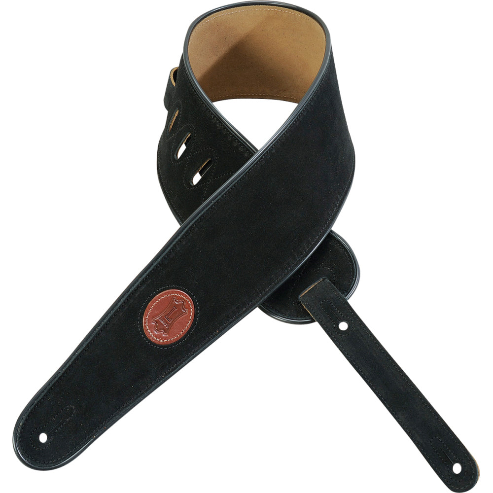 Levy's MSS3-4-BLK Suede Leather Bass Guitar Straps