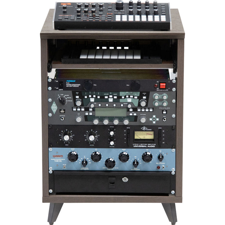 Gator Elite Series 10 RU Studio Rack Table - Dark Walnut Brown