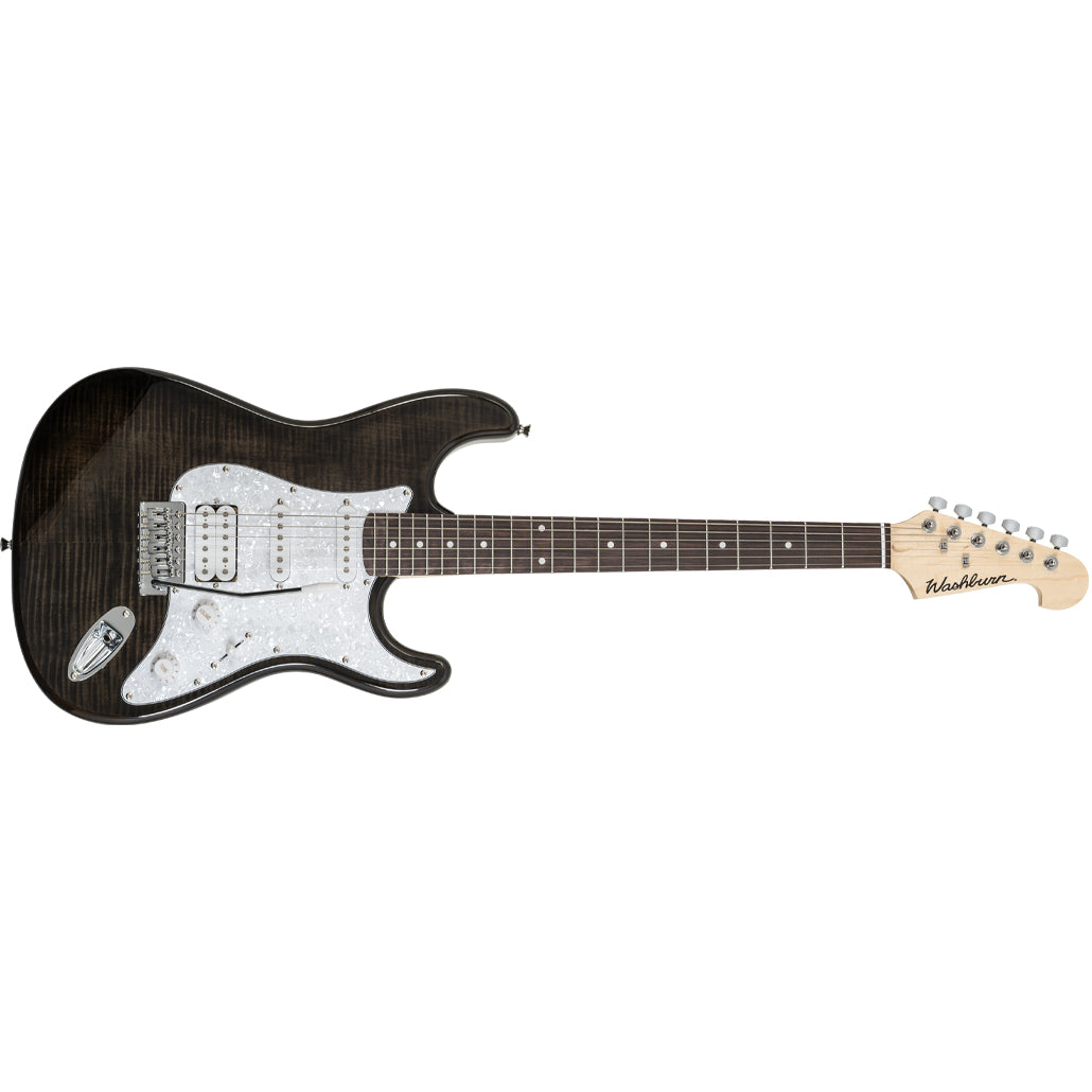 Washburn Sonamaster Deluxe Flame Maple Top (Transparent Black)