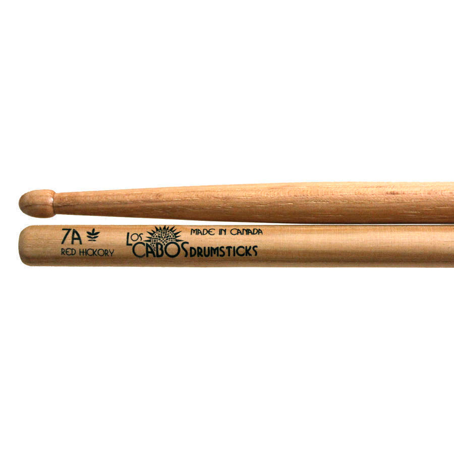 Los Cabos LCD7ARH 7A Drum Sticks-Red Hickory
