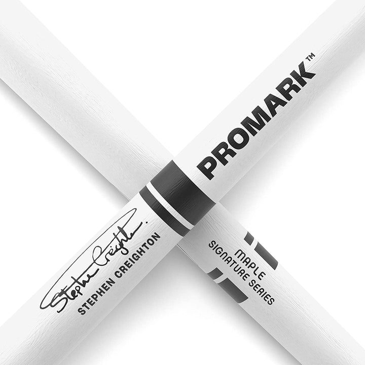 Promark PBSC-WHT -Promark Stephen Creighton Signature Painted White Pipe Band Drumsticks