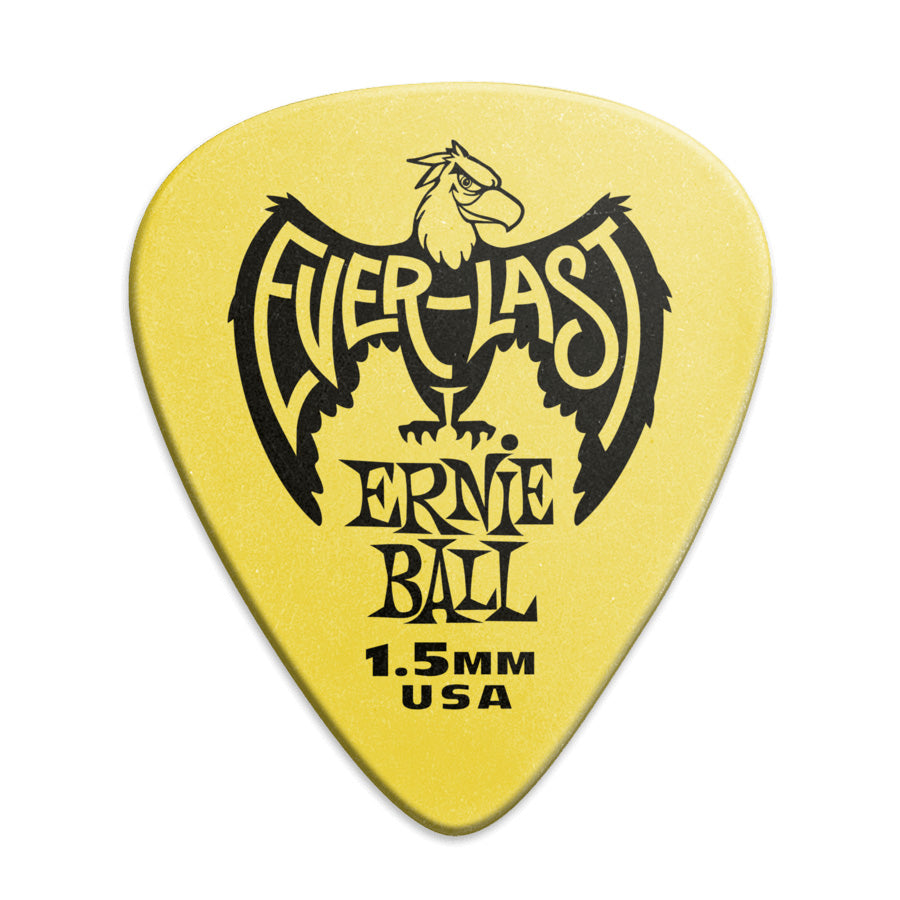 Ernie Ball Guitar Picks Everlast (Bag of 12) - 1.50mm Yellow