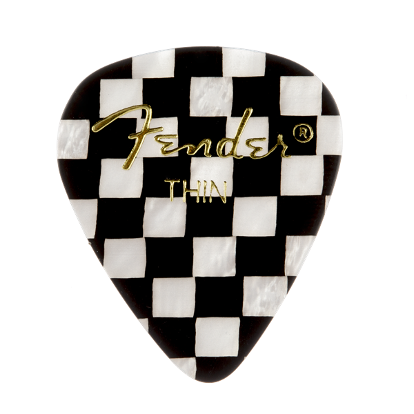 Fender 351 Shape Graphic Picks (12 per pack) - Checker