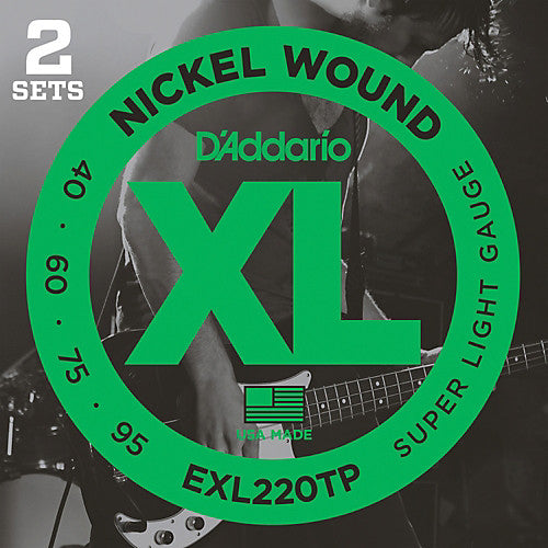 D'Addario EXL220TP - 2-PACK BASS XL 40-95 LONG