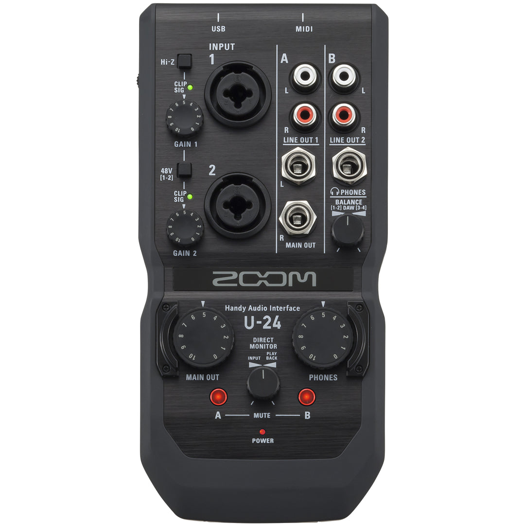Zoom U-24 Handy Audio Interface for Mobile Recording