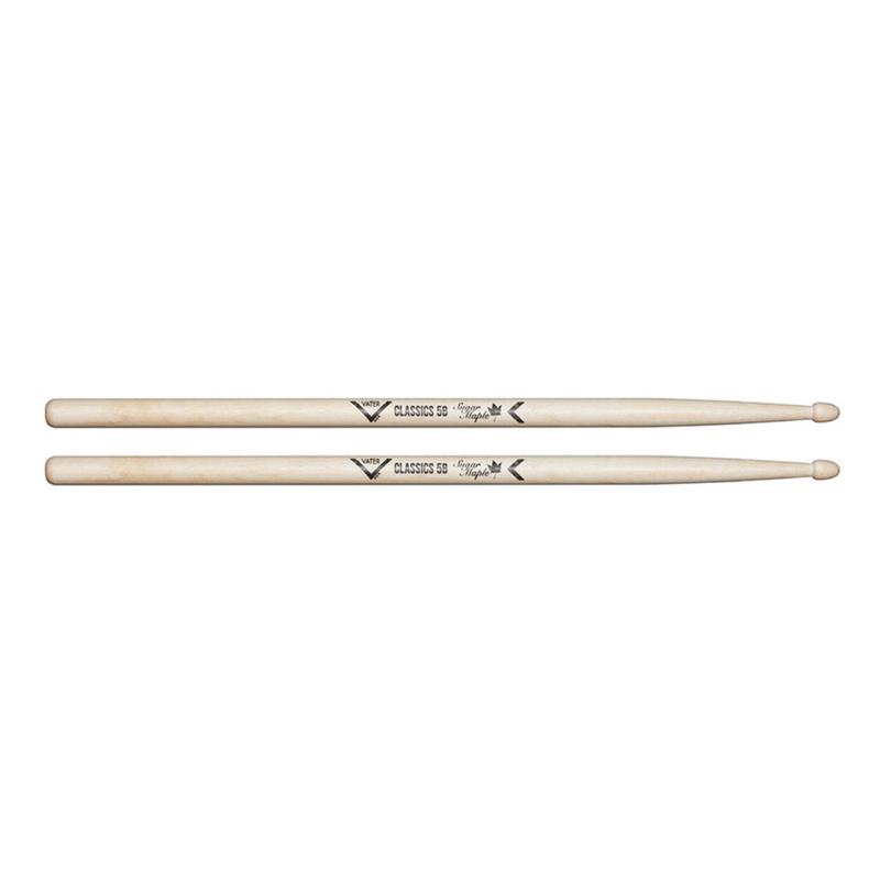 Vater VSMC5BW- Vater Classics Sugar Maple 5B Wood Tip Drumsticks