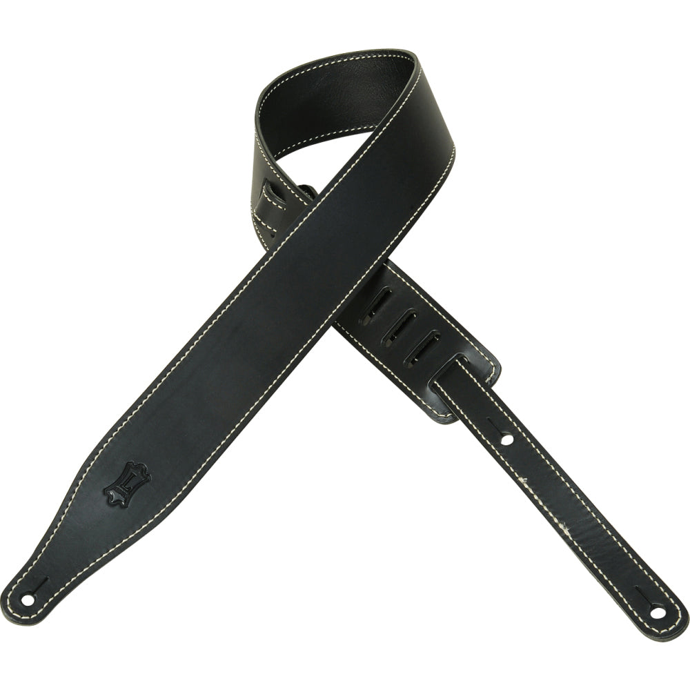 Levy's MV17-BLK Veg-tan Leather Guitar Straps