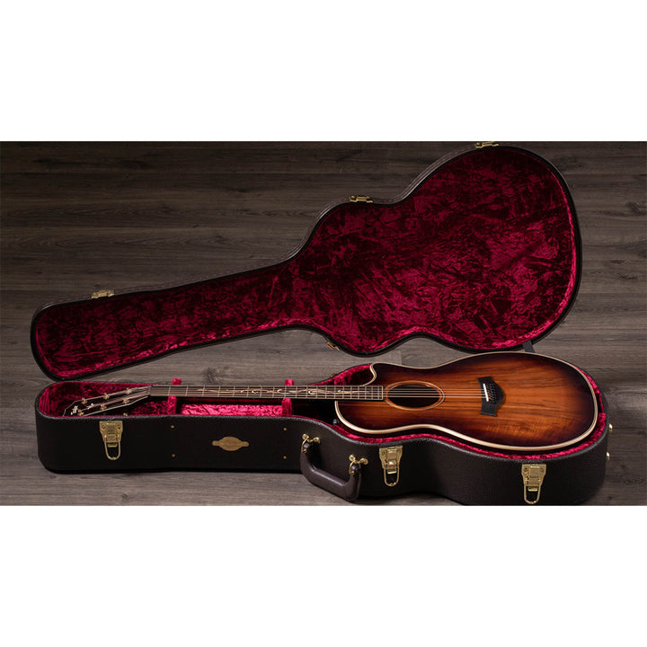 Taylor Guitars K24ce, Hawaiian Koa Top, Hawaiian Koa Back and Sides, West African Crelicam Ebony Fretboard, Expression System ® 2 Electronics, Venetian Cutaway with Taylor Deluxe Hardshell Brown Case