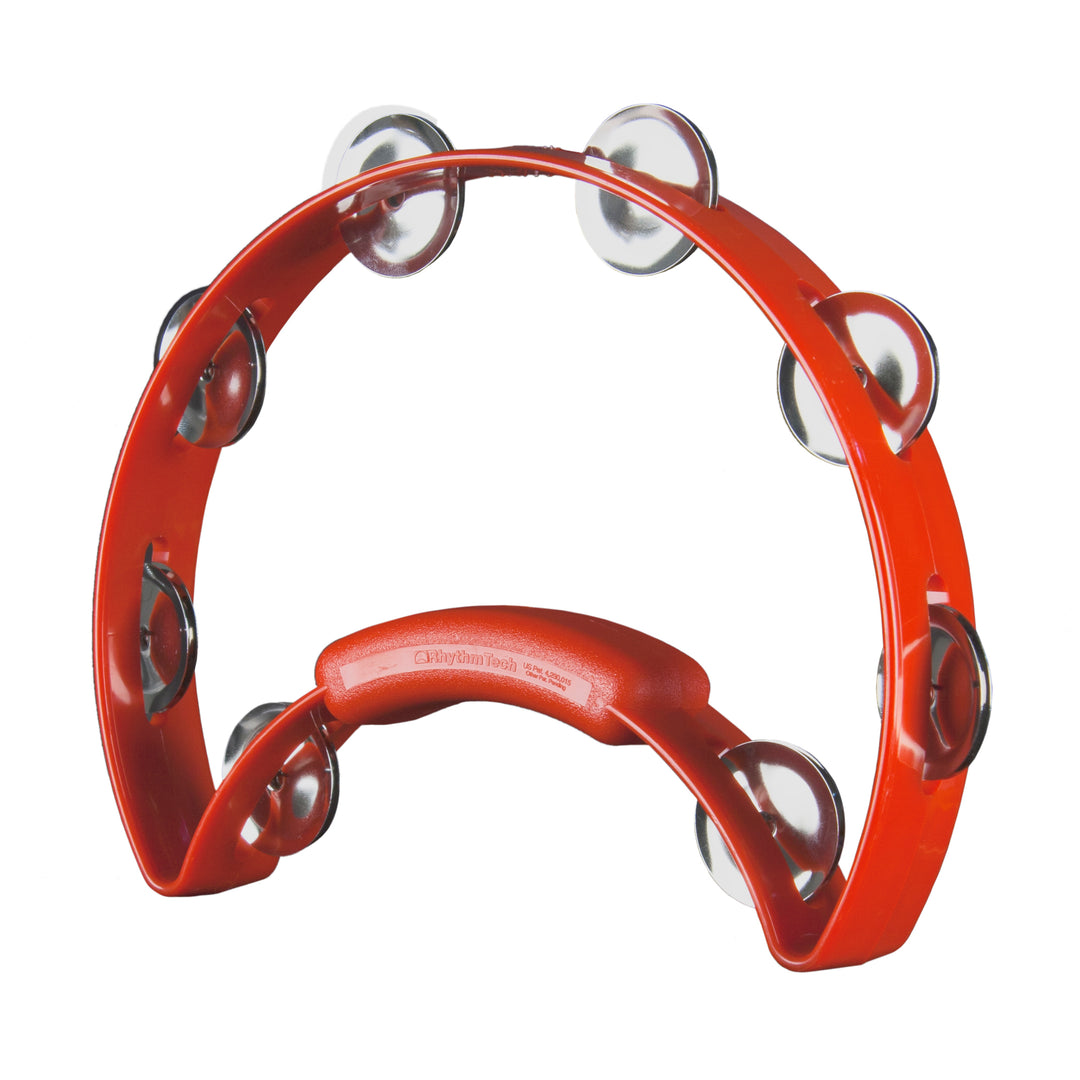 Rhythm Tech RT1230 Solo Tambourine - Red w/ Nickel Jingles