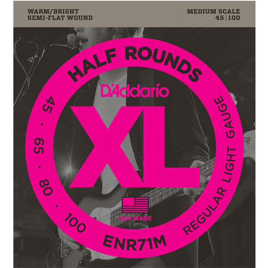 D'Addario ENR71M - SET BASS HALF RND 45-100 MED