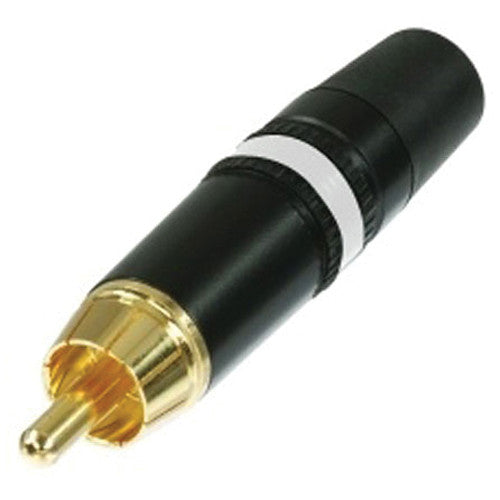 Neutrik NYS373-9 - White RCA Plug with Chuck and Gold Contacts