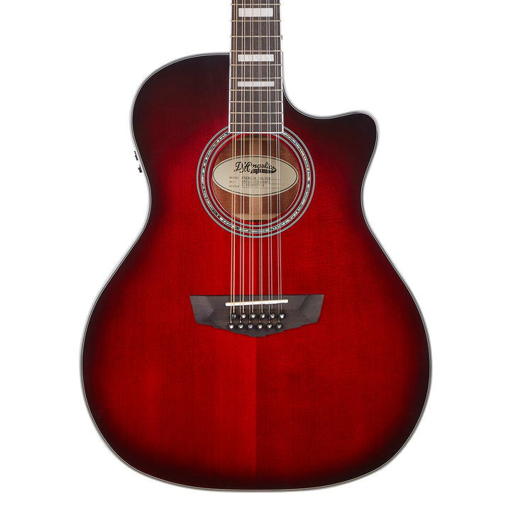 D'Angelico Premier Fulton 12-String Acoustic Guitar - Black Cherry Burst
