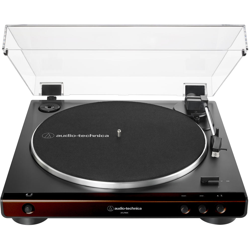 Audio-Technica Consumer AT-LP60X Stereo Turntable - Brown & Black