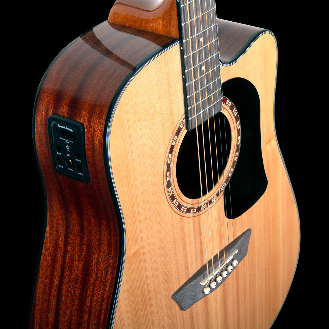 Washburn AD5CEPACK-A Apprentice Dreadnought Pack w/Cutaway/Bag/Strap/Picks,Natural Spruce Top, Mahogany Back & Sides