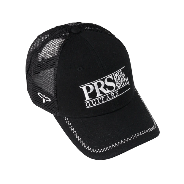 PRS Hat, Trucker, PRS Block Logo White, Black