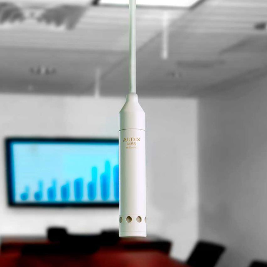 Audix M55W Hanging Ceiling Microphone w/ Height Adjustment - Cardioid