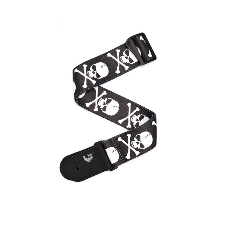 D'Addario 50H01 - 50MM STRAP - CROSS BONE SKULL
