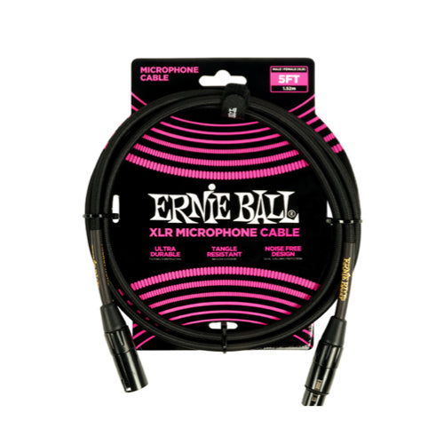 Ernie Ball 6390EB Braided Male-Female XLR Microphone Cable - 5’