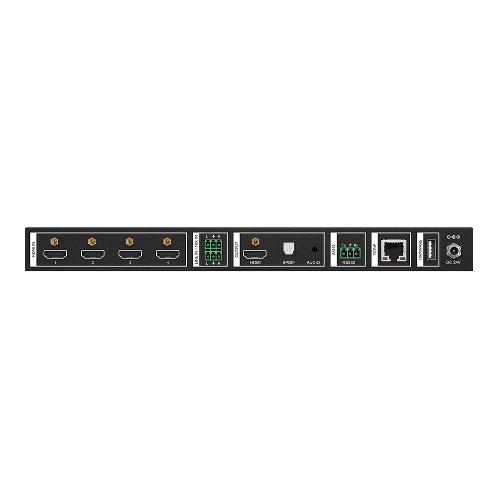 BZBGEAR - 4X1 4K HDMI Seamless Switcher/Scaler with Audio and Multiview