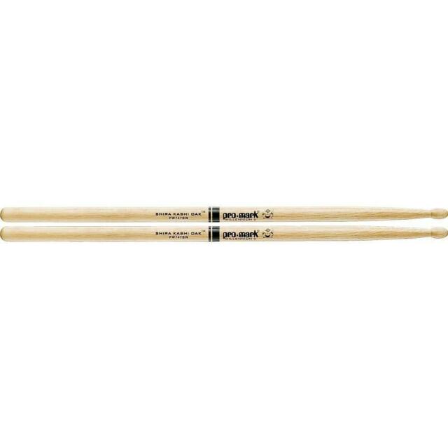 Promark PW747BW-Promark Super Rock Shira Kashi Oak Wood Tip Drumsticks