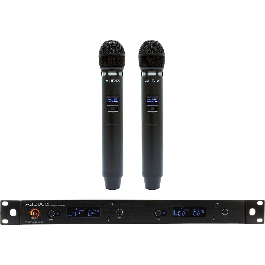 Audix AP62 VX5 Dual Handheld True-Diversity Wireless Microphone System (A: 522 MHz – 586 MHz)