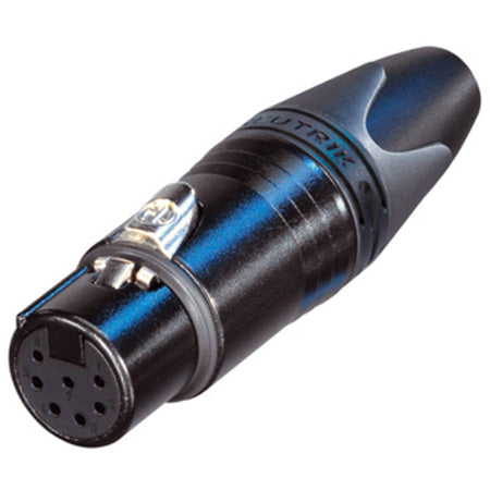 Neutrik NC7FXX-B - 7 Pin Black Female Inline XLR with Gold Contacts