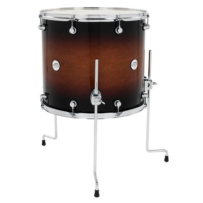 DW Design Series Floor Tom 16x18 Gloss Lacquer - Tobacco Burst