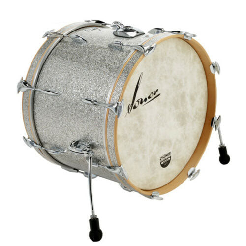 Sonor Vintage VT-2414-BD-WM-VSG 24” x 14” Bass Drum w/ Mount - Vintage Silver Glitter