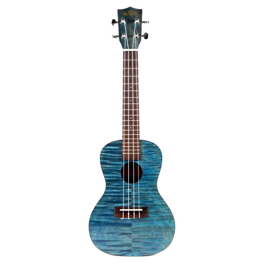 Kala Exotic Mahogany Concert Ukulele - Trans Blue