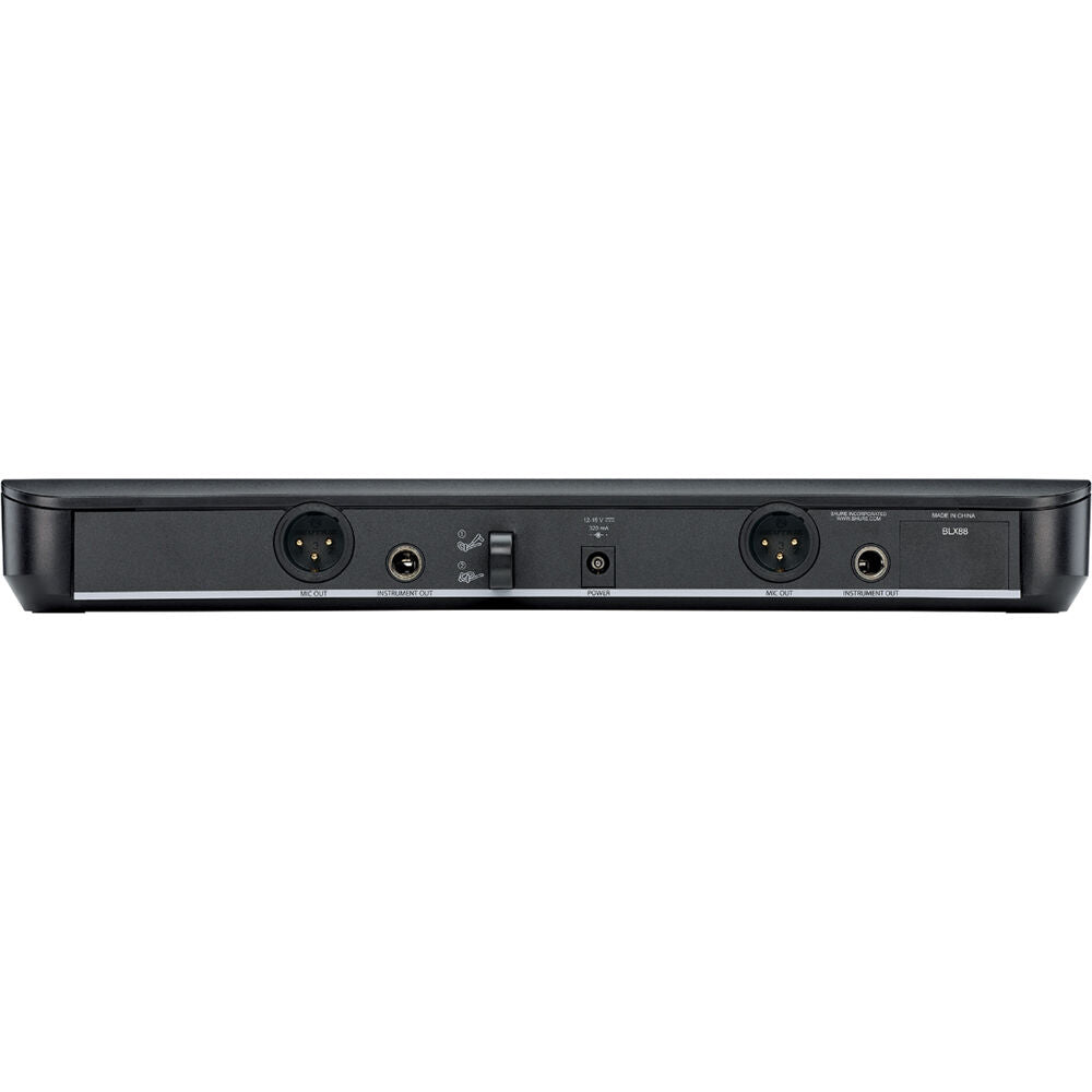 Shure BLX1288/MX153 Earset And Handheld Combo Wireless System Frequency H10