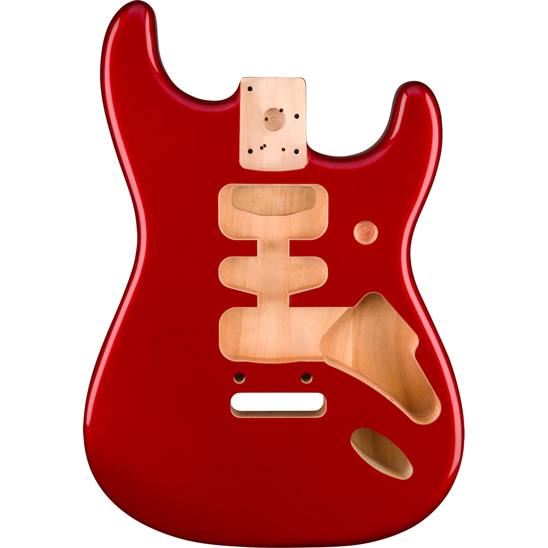 Fender Deluxe Series Stratocaster HSH Alder Body w/ 2-Point Bridge Mount - Candy Apple Red