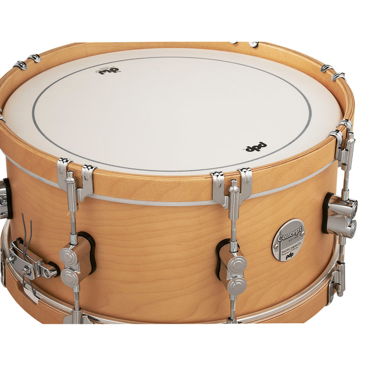 PDP Concept Maple Classic 6.5x14 Snare Drum - Natural Stain w/ Natural Stain Hoops