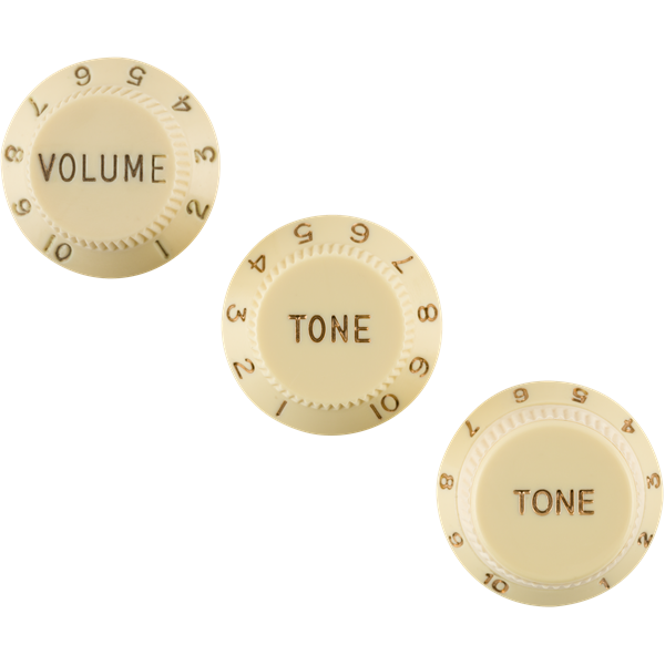 Fender Stratocaster Knob Set, Left-Handed - Aged White