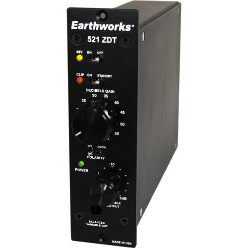 Earthworks 521 - Single Channel Zero Distortion Technology 500 Series Preamp
