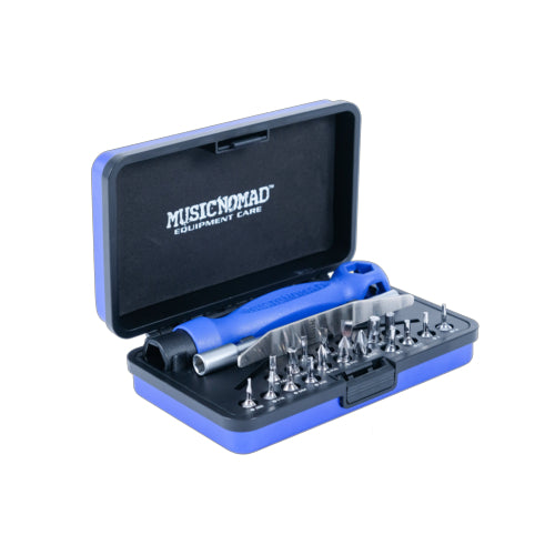 MusicNomad MN229 Tech Screwdriver/Wrench Set w/ 18 Bits/7 Hex/Spanner Wrench