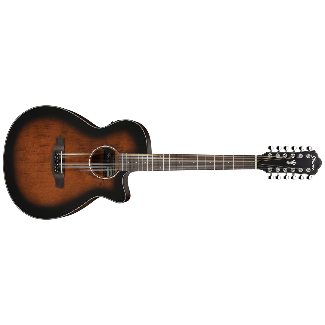 Ibanez AEG5012 Acoustic-Electric Guitar 12-String - Dark Violin Sunburst High Gloss