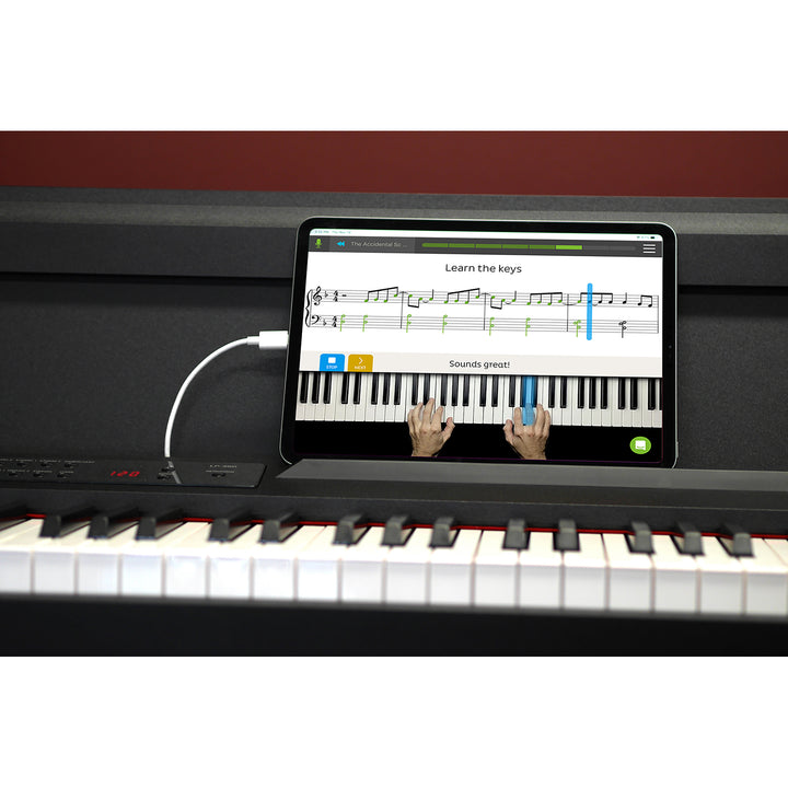 Korg LP380 88-Key RH3 Action Digital Piano w/ Stand, Pedals, Bench - White