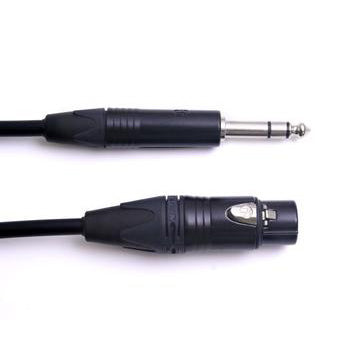 Digiflex CXFS-10-BLACK - 10 Foot L-2T2S Adapter Cable -XLRF to Stereo Phone Plug